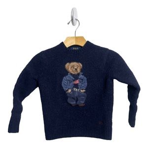 Polo by Ralph Lauren Navy Kids Sweater with Bear Design